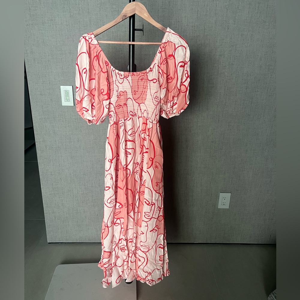 Stunning print silk dress